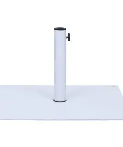 vidaXL Parasol Base White Steel Square 17 kg