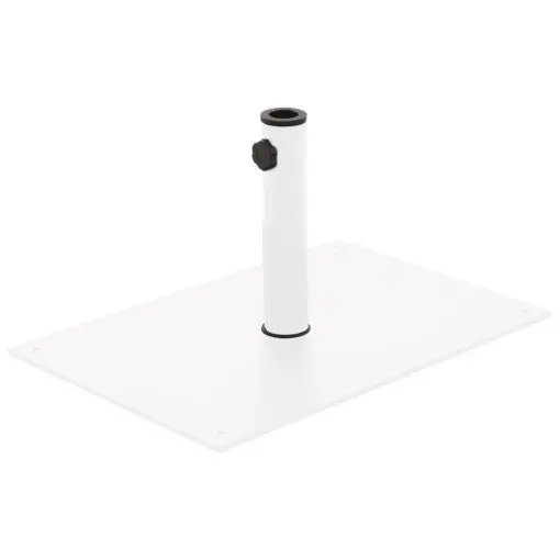 vidaXL Parasol Base White Steel 15 kg