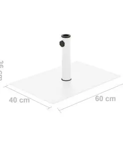 vidaXL Parasol Base White Steel 15 kg