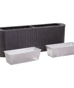vidaXL Garden Raised Bed 120x24x40 cm Poly Rattan Black