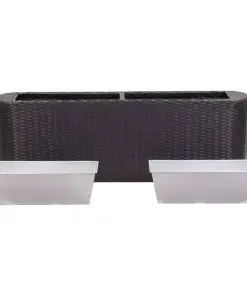 vidaXL Garden Raised Bed 120x24x40 cm Poly Rattan Black