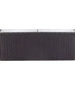 vidaXL Garden Raised Bed 120x24x40 cm Poly Rattan Black