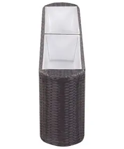 vidaXL Garden Raised Bed 120x24x40 cm Poly Rattan Black