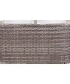 vidaXL Garden Raised Bed 80x25x40 cm Poly Rattan Grey