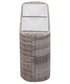 vidaXL Garden Raised Bed 80x25x40 cm Poly Rattan Grey