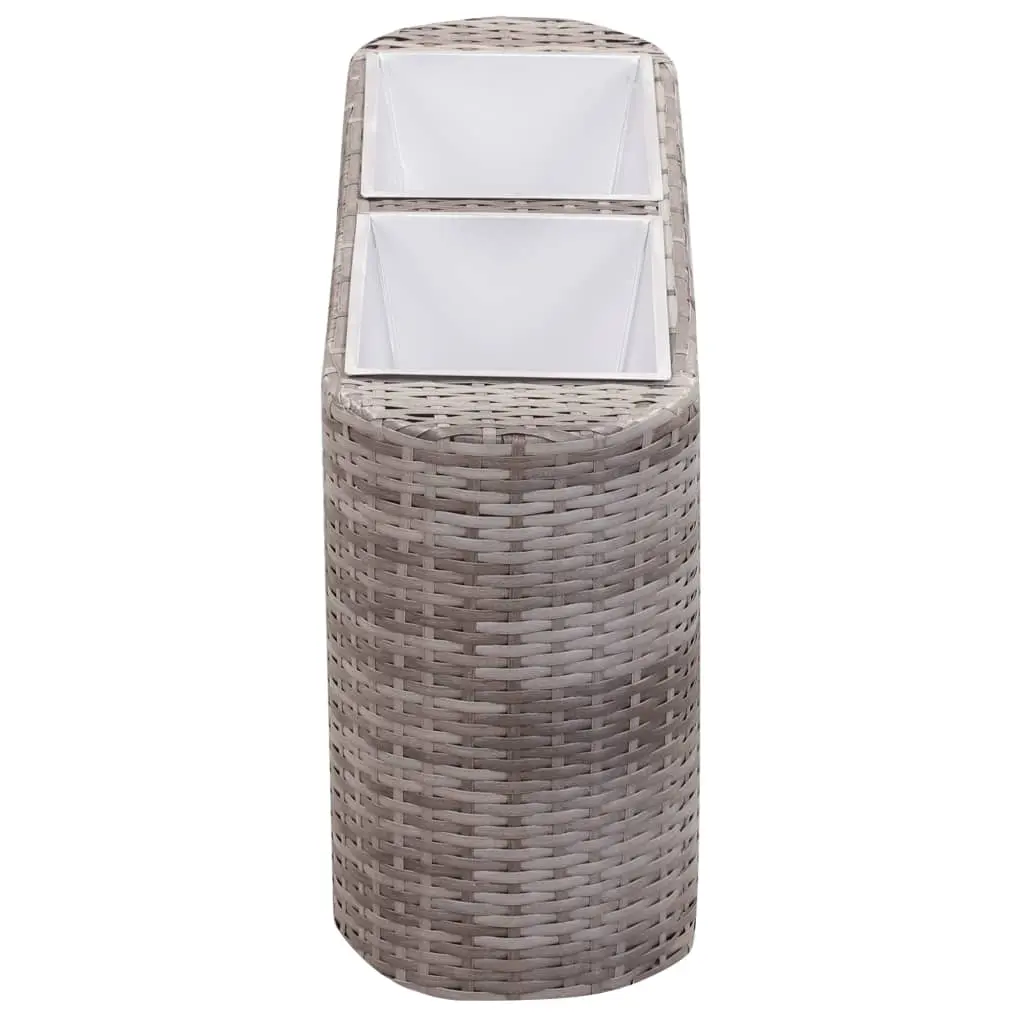 vidaXL Garden Raised Bed 80x25x40 cm Poly Rattan Grey