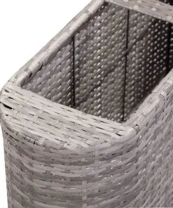 vidaXL Garden Raised Bed 80x25x40 cm Poly Rattan Grey