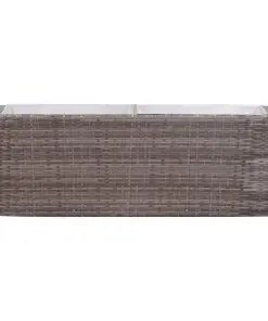 vidaXL Garden Raised Bed 120x24x40 cm Poly Rattan Grey