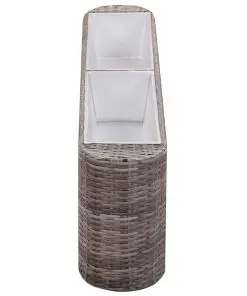 vidaXL Garden Raised Bed 120x24x40 cm Poly Rattan Grey