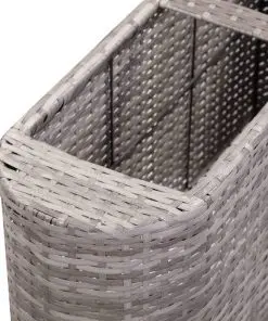 vidaXL Garden Raised Bed 120x24x40 cm Poly Rattan Grey