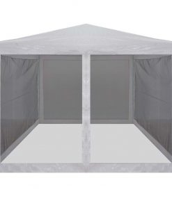 vidaXL Party Tent with 4 Mesh Sidewalls 3×3 m