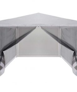 vidaXL Party Tent with 4 Mesh Sidewalls 3×3 m