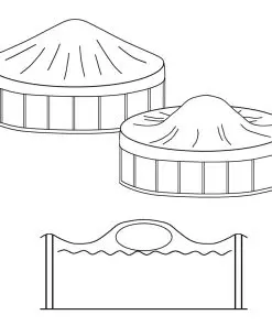 vidaXL Inflatable Winter Air Pillows for Above-Ground Pool Cover 10 pcs PVC