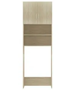 vidaXL Washing Machine Cabinet Sonoma Oak 64×25.5×190 cm Chipboard