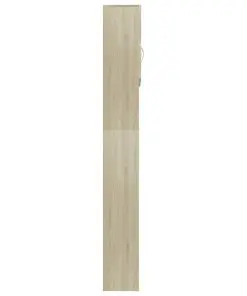 vidaXL Washing Machine Cabinet Sonoma Oak 64×25.5×190 cm Chipboard