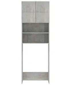 vidaXL Washing Machine Cabinet Concrete Grey 64×25.5×190 cm Chipboard