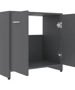 vidaXL Bathroom Cabinet Grey 60x33x58 cm Chipboard