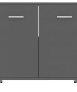 vidaXL Bathroom Cabinet Grey 60x33x58 cm Chipboard