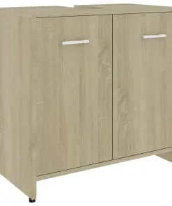 vidaXL Bathroom Cabinet Sonoma Oak 60x33x58 cm Chipboard
