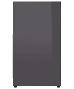vidaXL Bathroom Cabinet High Gloss Grey 60x33x58 cm Chipboard