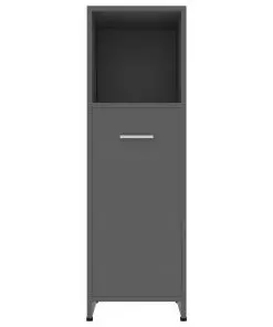 vidaXL Bathroom Cabinet Grey 30x30x95 cm Chipboard