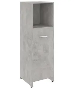 vidaXL Bathroom Cabinet Concrete Grey 30x30x95 cm Chipboard