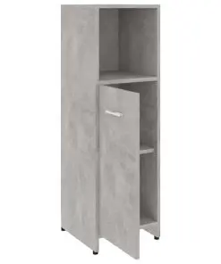 vidaXL Bathroom Cabinet Concrete Grey 30x30x95 cm Chipboard