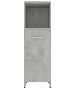 vidaXL Bathroom Cabinet Concrete Grey 30x30x95 cm Chipboard