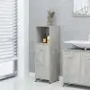 vidaXL Bathroom Cabinet Concrete Grey 30x30x95 cm Chipboard