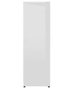 vidaXL Bathroom Cabinet High Gloss White 30x30x95 cm Chipboard