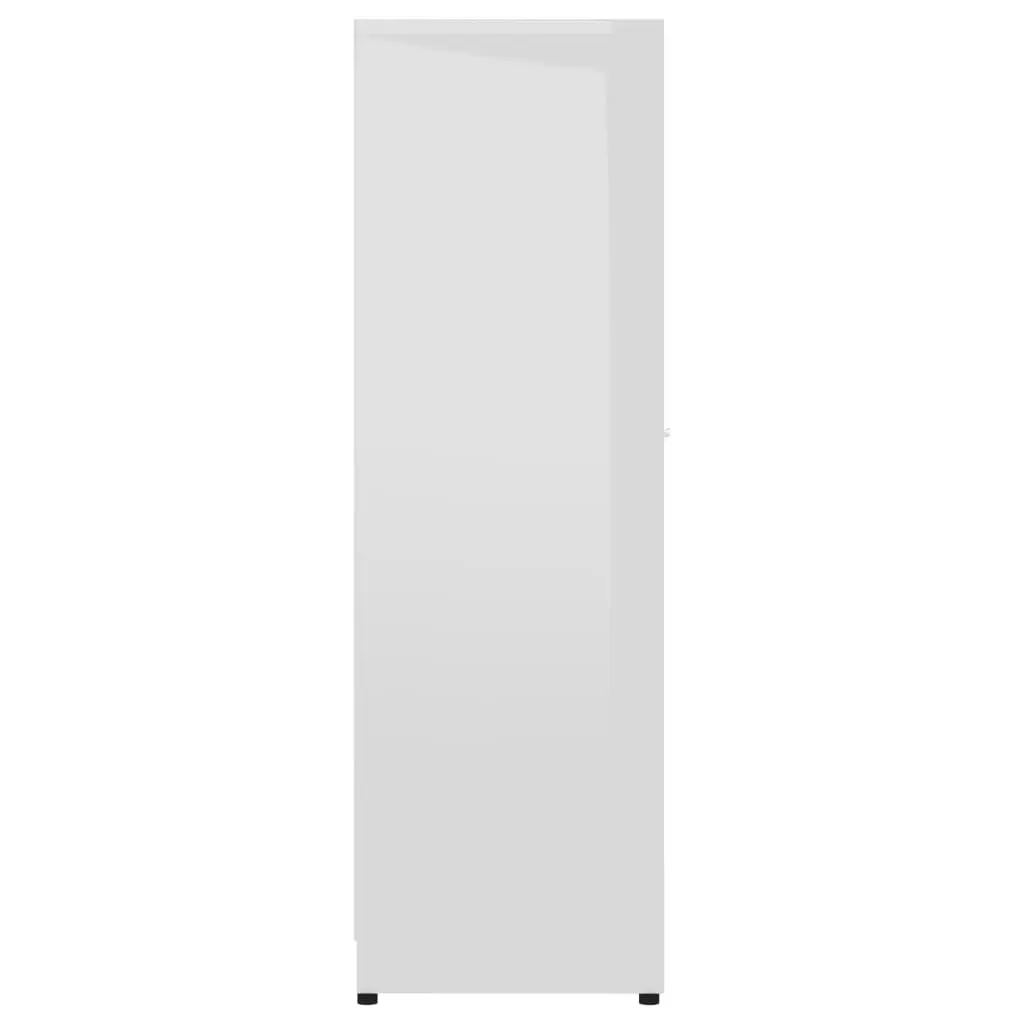 vidaXL Bathroom Cabinet High Gloss White 30x30x95 cm Chipboard