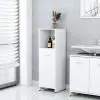 vidaXL Bathroom Cabinet High Gloss White 30x30x95 cm Chipboard