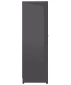 vidaXL Bathroom Cabinet High Gloss Grey 30x30x95 cm Chipboard