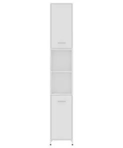 vidaXL Bathroom Cabinet White 30x30x183.5 cm Chipboard