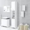 vidaXL Bathroom Cabinet White 30x30x183.5 cm Chipboard