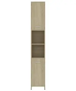vidaXL Bathroom Cabinet Sonoma Oak 30x30x183.5 cm Chipboard