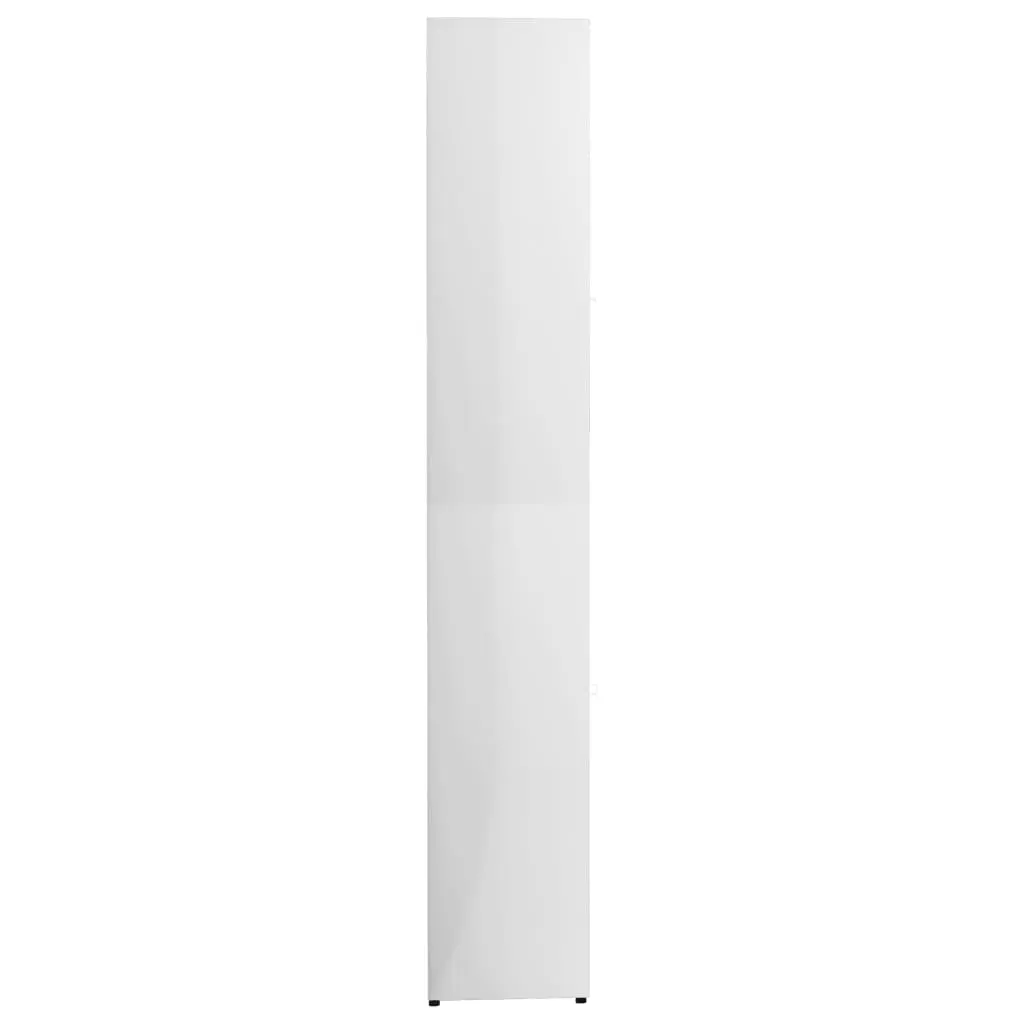 vidaXL Bathroom Cabinet High Gloss White 30x30x183.5 cm Chipboard