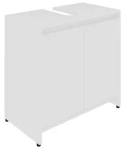 vidaXL Bathroom Cabinet White 60x33x58 cm Chipboard