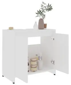 vidaXL Bathroom Cabinet White 60x33x58 cm Chipboard