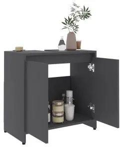 vidaXL Bathroom Cabinet Grey 60x33x58 cm Chipboard