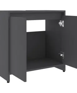 vidaXL Bathroom Cabinet Grey 60x33x58 cm Chipboard