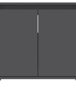 vidaXL Bathroom Cabinet Grey 60x33x58 cm Chipboard