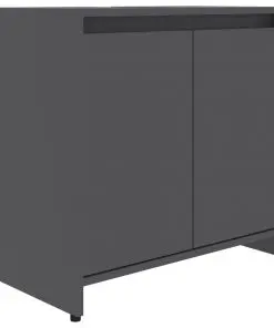 vidaXL Bathroom Cabinet Grey 60x33x58 cm Chipboard