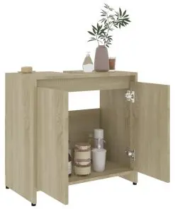 vidaXL Bathroom Cabinet Sonoma Oak 60x33x58 cm Chipboard