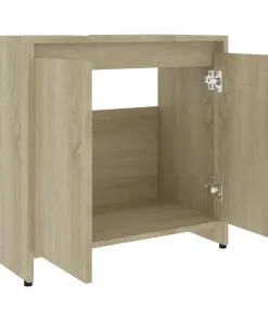 vidaXL Bathroom Cabinet Sonoma Oak 60x33x58 cm Chipboard