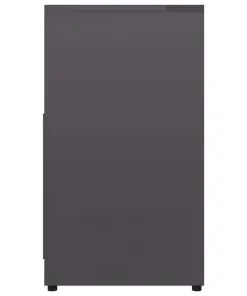 vidaXL Bathroom Cabinet High Gloss Grey 60x33x58 cm Chipboard