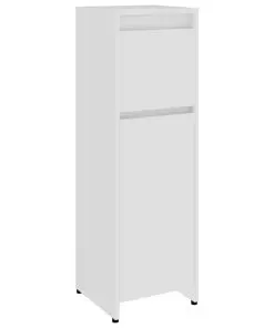 vidaXL Bathroom Cabinet White 30x30x95 cm Chipboard