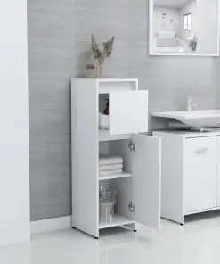 vidaXL Bathroom Cabinet White 30x30x95 cm Chipboard