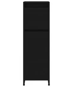 vidaXL Bathroom Cabinet Black 30x30x95 cm Chipboard