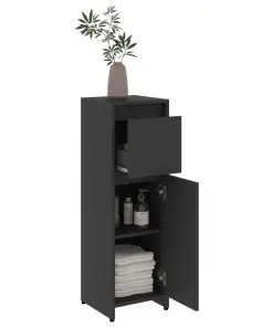 vidaXL Bathroom Cabinet Grey 30x30x95 cm Chipboard